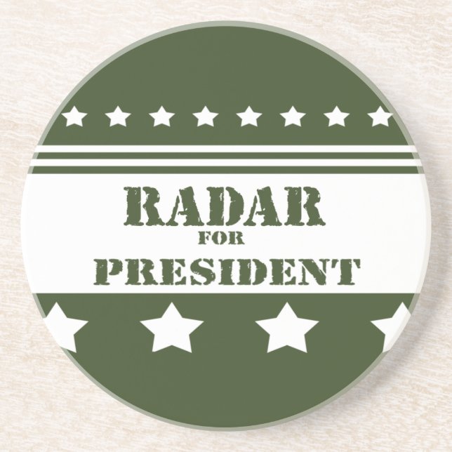 Für Präsident Radar Sandstein Untersetzer (Vorne)