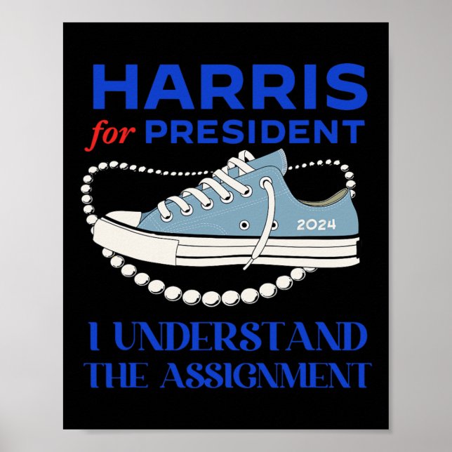 Für Präsident verstehe ich den Ignment Kamala 2024 Poster (Vorne)
