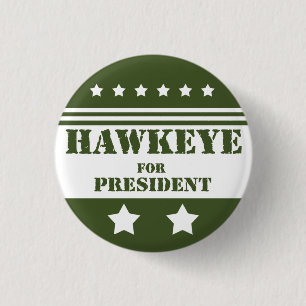 Für Präsidenten Hawkeye Button