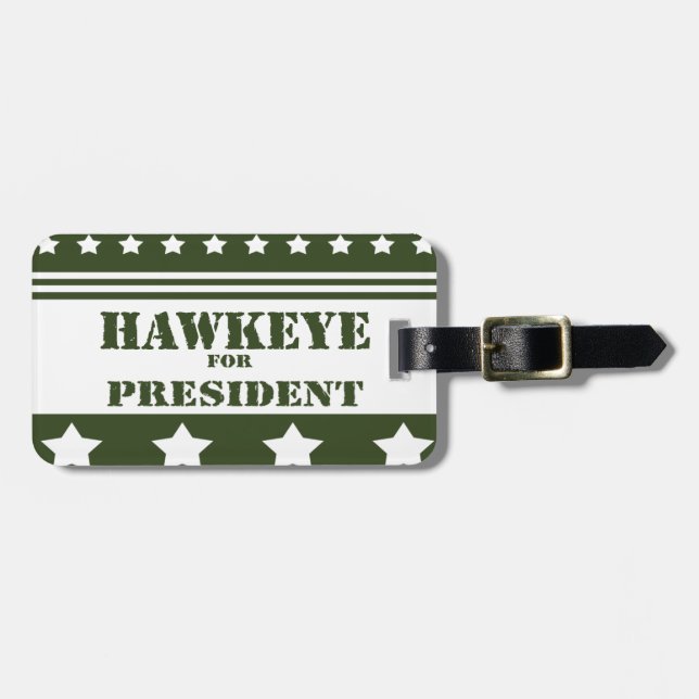 Für Präsidenten Hawkeye Gepäckanhänger (Vorderseite horizontal)