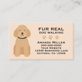 Fur Real Dog Walking Pet Exercise Fitness Humorous Visitenkarte