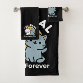 Fur-Real Friends Forever | Niedliches Katzen- und  Badhandtuch Set