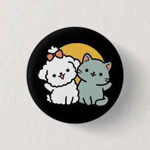 Fur-Real Friends Forever   Niedliches Katzen- und  Button