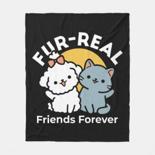 Fur-Real Friends Forever   Niedliches Katzen- und  Fleecedecke