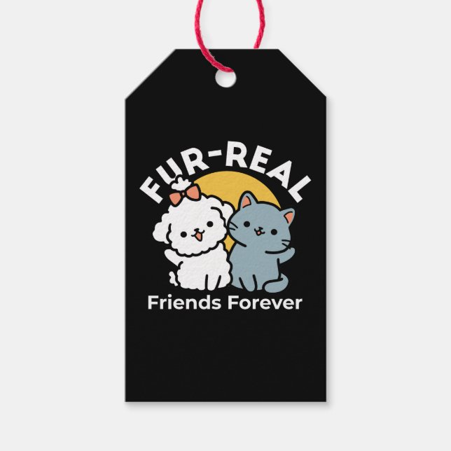 Fur-Real Friends Forever | Niedliches Katzen- und  Geschenkanhänger (Vorderseite)