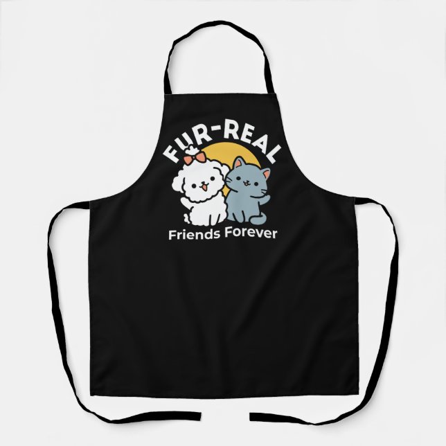 Fur-Real Friends Forever | Niedliches Katzen- und  Schürze (Vorderseite)