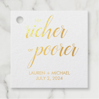 Für reichere oder ärmere Foil-Liebesmarken Geschenkanhänger