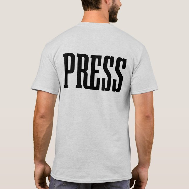 Für Reporter Journos News Crew zwei Seiten drücken T-Shirt (Rückseite)
