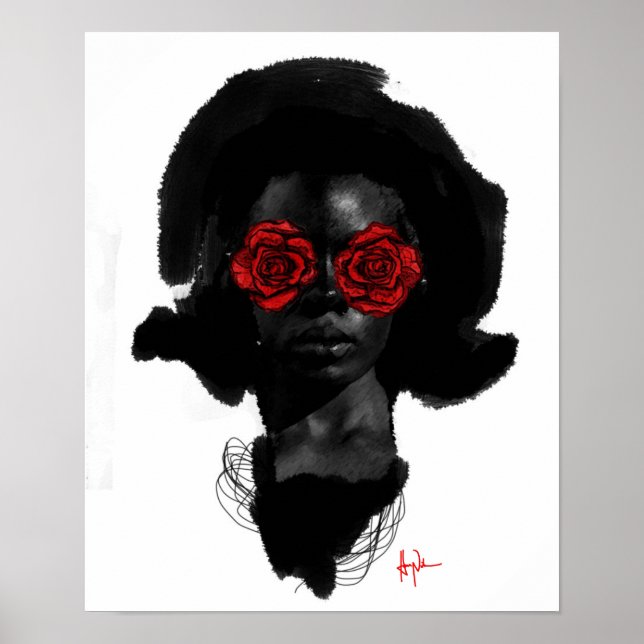 "Für Rose farbige Mädchen" Poster (Vorne)