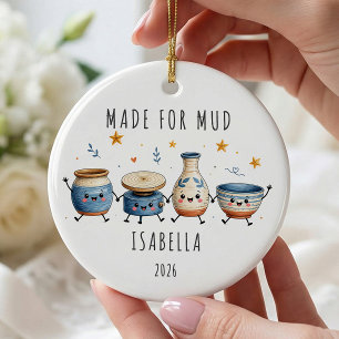 Für Schlamm hergestellte personalisierte Töpferei  Keramik Ornament