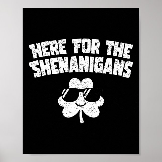 Für Shenanigans Funny St Patricks Day Men KI Poster (Vorne)
