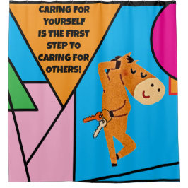 FÜR SICH SELBST gekümmert IST DER ERSTE SCHRITT! Duschvorhang