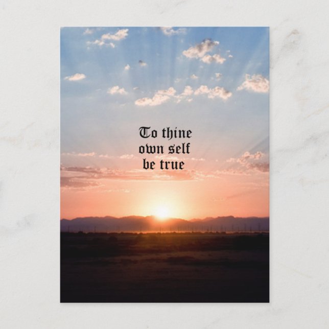 Für sich selbst postkarte (Vorderseite)