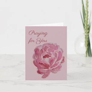 Für Sie beten   Pink Peony Gebet & Ermutigung Karte