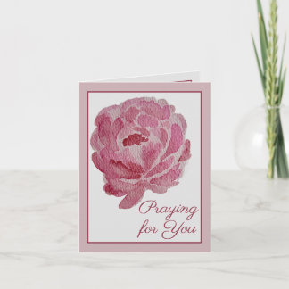Für Sie beten | Pink Peony Gebet & Ermutigung Karte