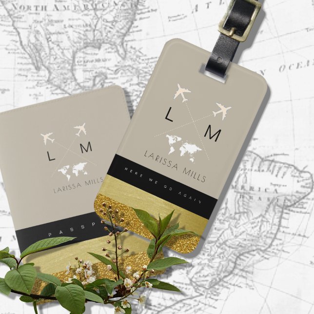 Für sie eine schicke Gepäckmarke mit Monogramm Gepäckanhänger (Von Creator hochgeladen)