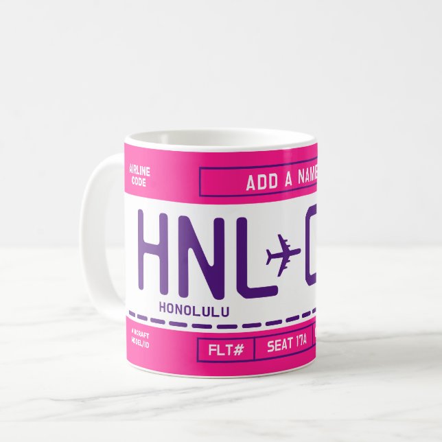 Für Sie gestalteter Boarding Pass Becher Kaffeetasse (Vorderseite Links)