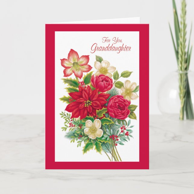 Für Sie, Großtochter Feiertagskarte (Vorderseite)