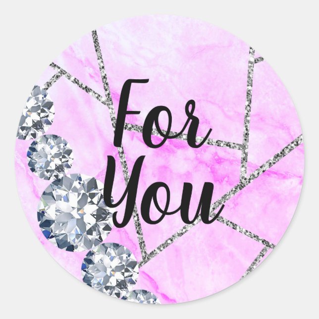 Für Sie Runder Aufkleber (Vorderseite)