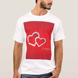 Für Sie Valentinstag Herz Design T-Shirt