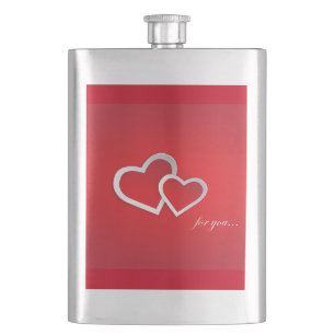 Für Sie Valentinstag Herzen Design-21987 Flachmann