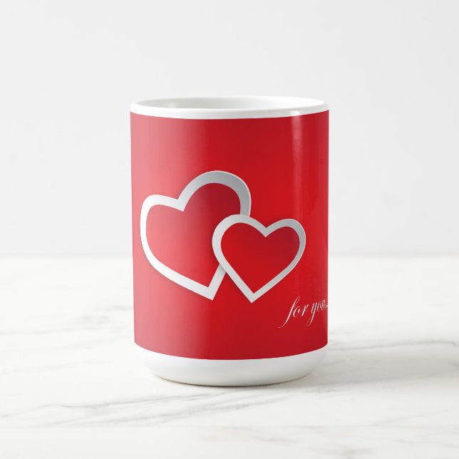 Für Sie Valentinstag Herzen Design-21987 Kaffeetasse (Mittel)