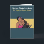 Für Sister Williams Badass Birthday Card Karte<br><div class="desc">Die moderne Pop-Kultur Williams Geburtstagskarte. Ideal für ein Weibchen. Exklusives Design für die Marke Green Elephant Cards.</div>