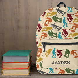 Für Skateboarder Skateboarding Graphics Collage Bedruckter Rucksack