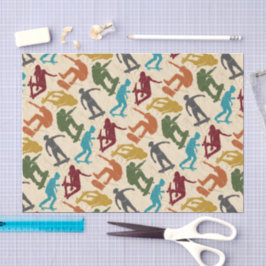 Für Skateboarder Skateboarding Graphics Collage Seidenpapier