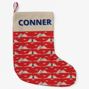 Für Snowmobilfahrer ist das Snowmobile Muster Pers Kleiner Weihnachtsstrumpf