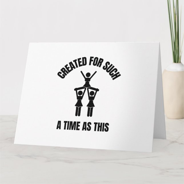 Für so eine Zeit wie diese Cheerleader Karte (Vorderseite)