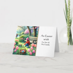 Für Sohn und seine Frau Frohe Ostern Grußkarte Karte