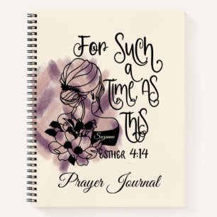 Für solch eine Zeit wie dieses Blumengebet-Journa Notizbuch
