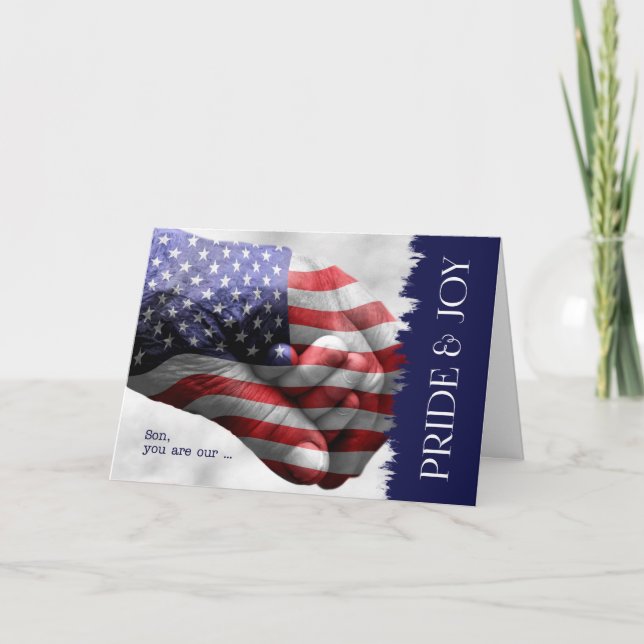 für Son Birthday, Militärstolz und Freude Karte (Vorderseite)