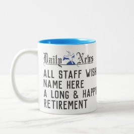 Für Soneone Retiring. Altersvorsorge-Geschenk. Zweifarbige Tasse