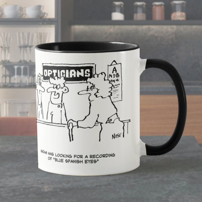 Für "Spanische Augen" wird ein Optiker gefragt Tasse (Von Creator hochgeladen)