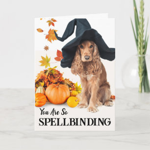 Für Spellbindende Freund Halloween Hund in Hut Karte