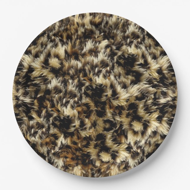 Fur Spirit Design Textur Pappteller (Vorderseite)
