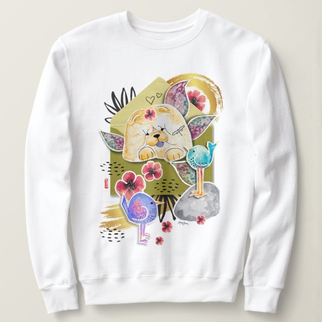 FUR ST CLASS MAIL Chow dog wählen Stil Shirt (Design vorne)