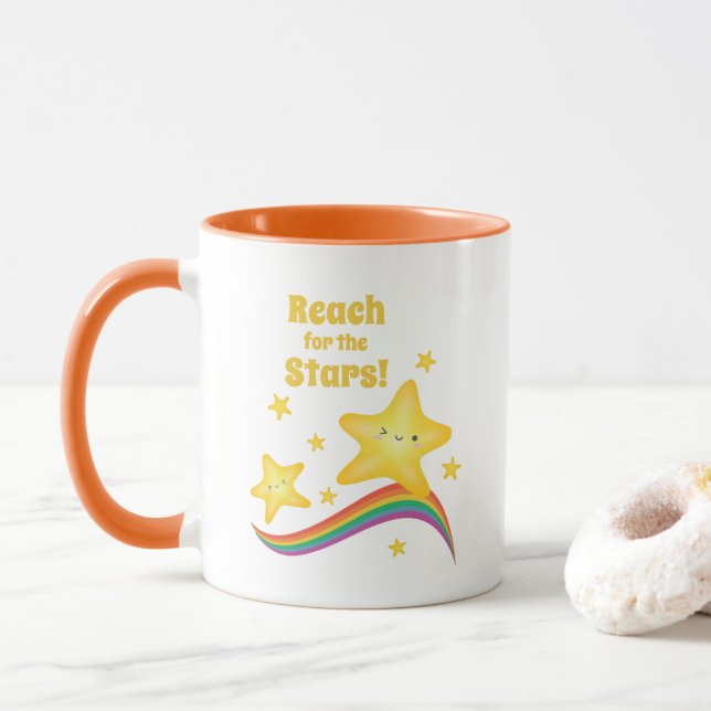 Für Sterne und Regenbogen Motivierend Tasse (Mit Donut)