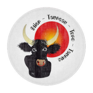 Für Stier Fans Glasbrett Schneidebrett