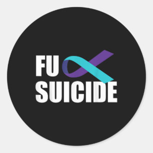 Für Suizid Suizid Bewusstsein Ribbon Suizid Preve Runder Aufkleber