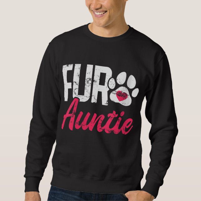 Fur Tante Breed Paws Hunde Pfoten Pfosten Papa Pap Sweatshirt (Vorderseite)