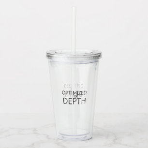 Für Tiefe optimierter minimalistischer technischer Acryltrinkbecher