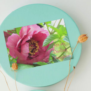 Für Tochter Rote Pfingstrose Floral Muttertag Karte