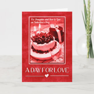 für Tochter und Schwiegersohn am Valentinstag Feiertagskarte