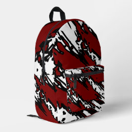 Für Trendliebhaber – Tiefroter abstrakter Rucksack