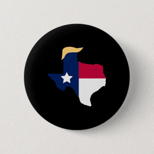 Für Trump 2020: Texas Flag Trump Haar Button