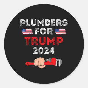Für Trump 2024 Abstimmung für Präsidentschaftswahl Runder Aufkleber