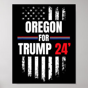 Für Trump 2024: Amerikanische Flagge Poster
